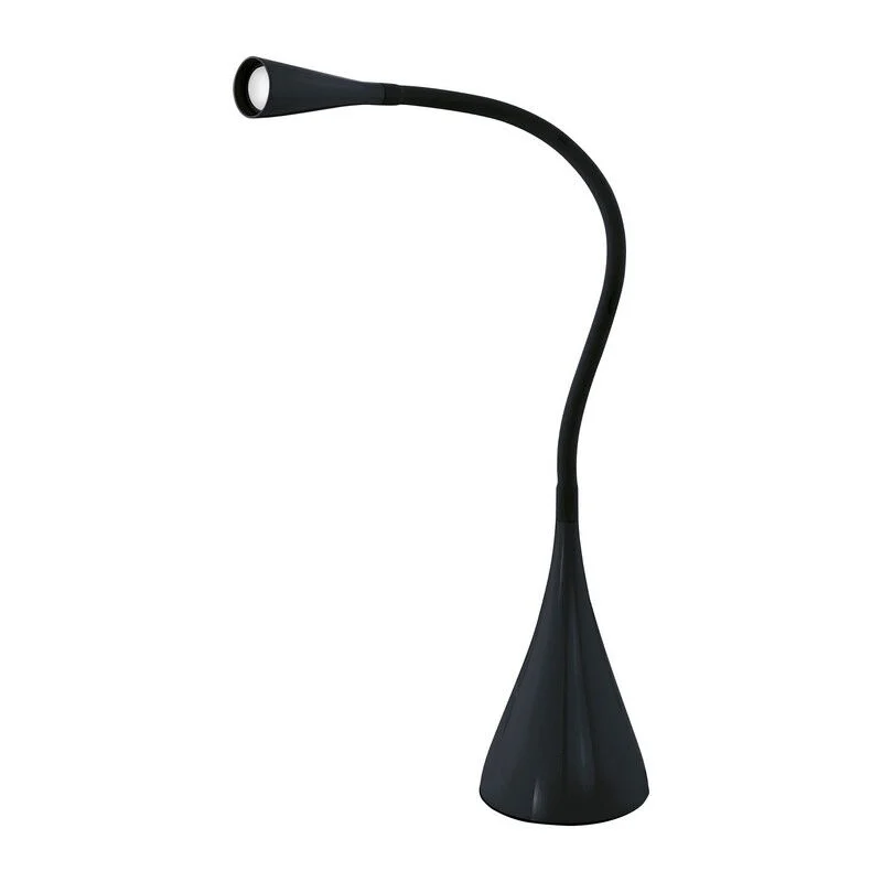 Flexo negro de plástico, Lieselot, con regulador táctil