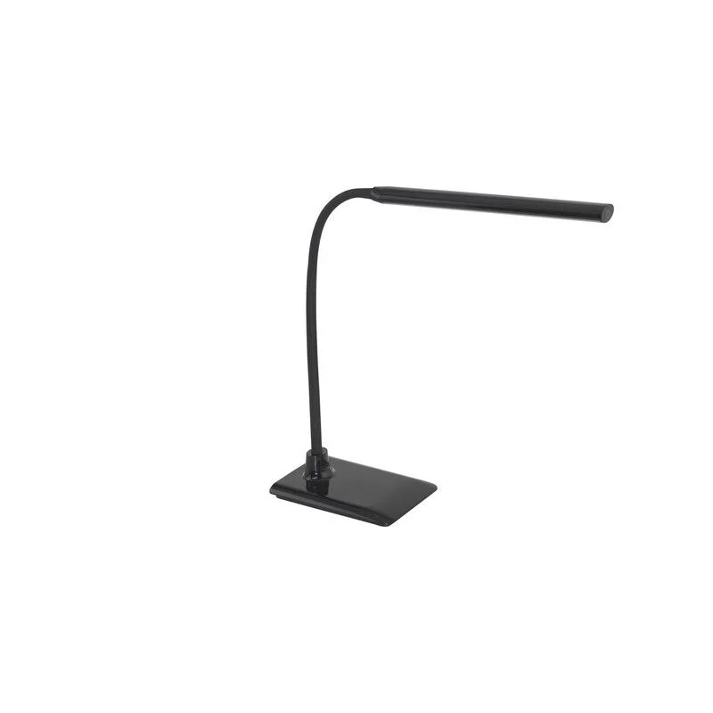 Flexo negro de plástico, Brennan, 5W, 4000K LED, con regulador táctil