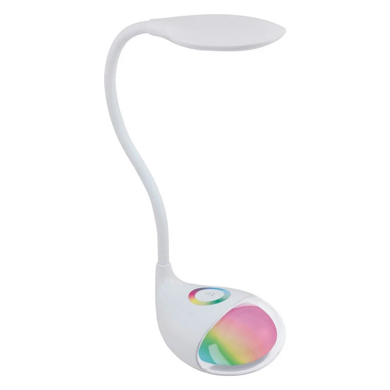 Flexo blanco de plástico, Chana, 2W, RGBW LED, con regulador táctil