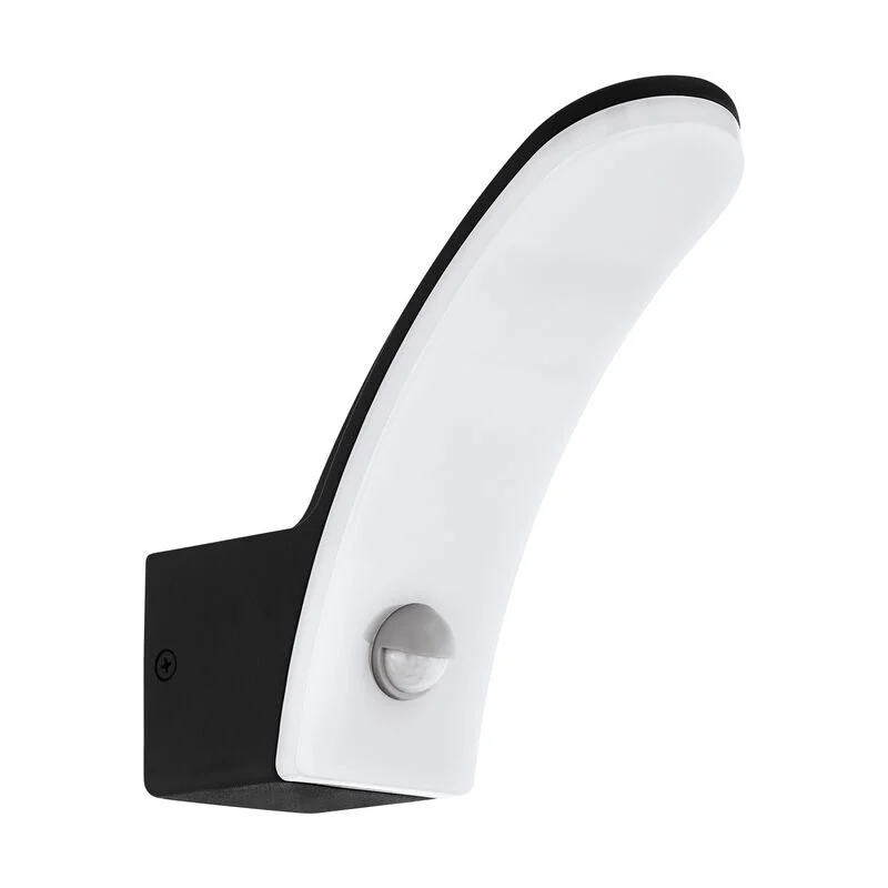 Aplique exterior con sensor de movimiento negro de aluminio, Oskar, 11W, 3000K LED, IP44
