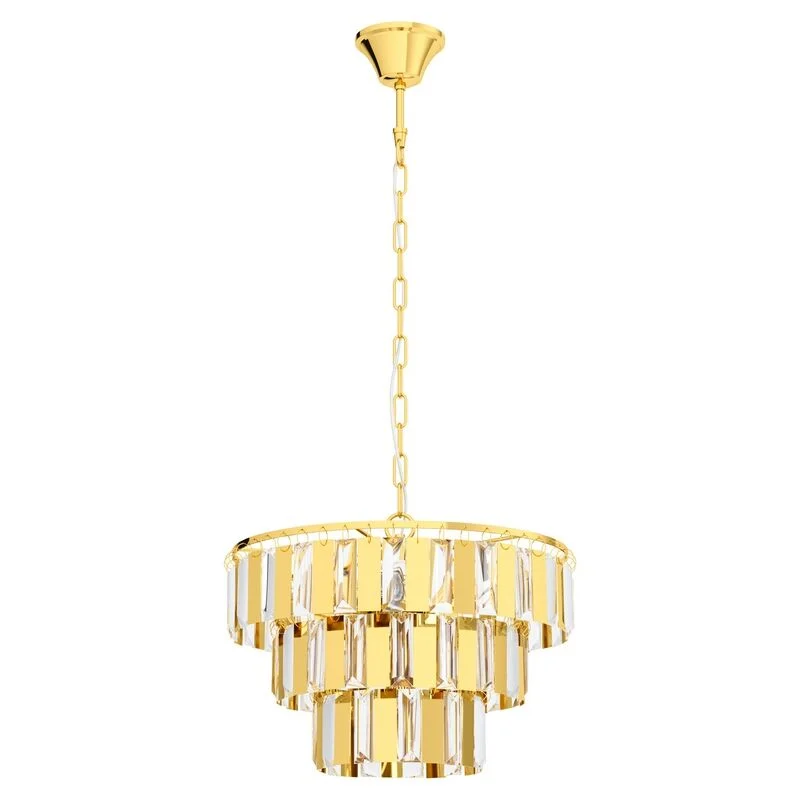 Lámpara colgante amarilla de cristal, Nikay