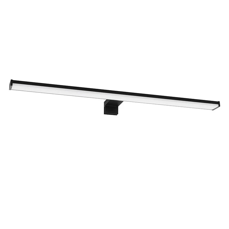 Espejo con luces negro de plástico, Nancy, 11W, 4000K LED, IP44