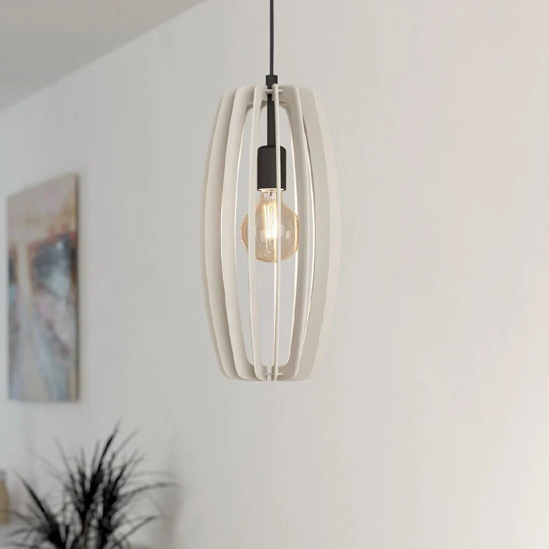 Lámpara colgante de madera gris, Wilko