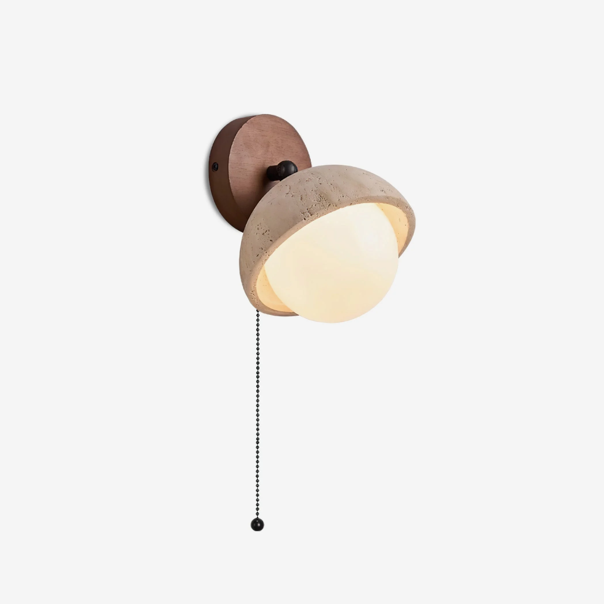 Lámpara de Pared de Travertino y Madera