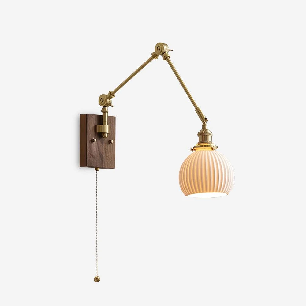 Brione Vintage Adjustable Swing Arm Wall Lamp