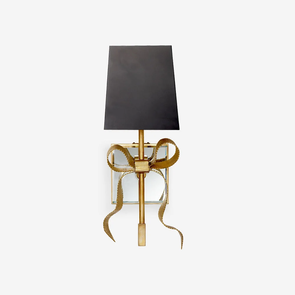 Ribelle Negro Sombra Pared Aplique Oro Lazo Acento