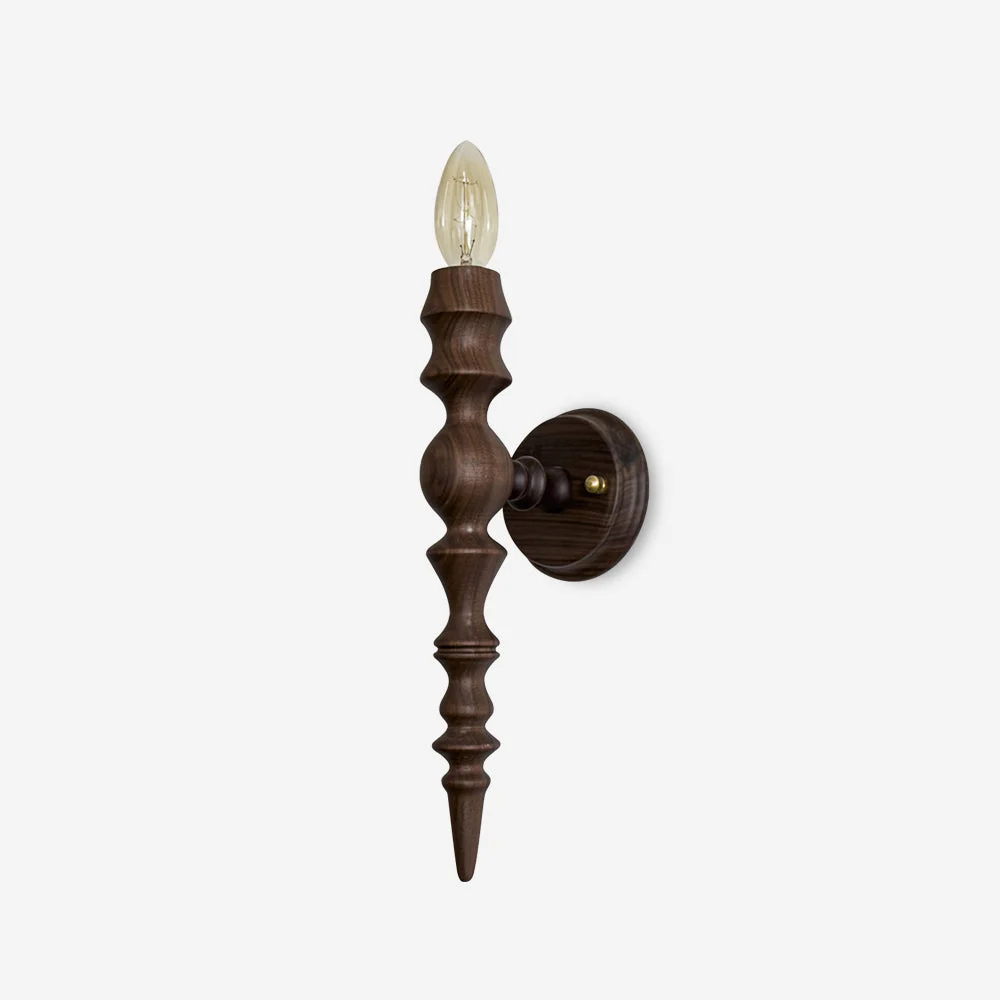 Lámpara de Pared Moderna y Vintage con Cuerpo de Madera y Varias Acabados en Madera