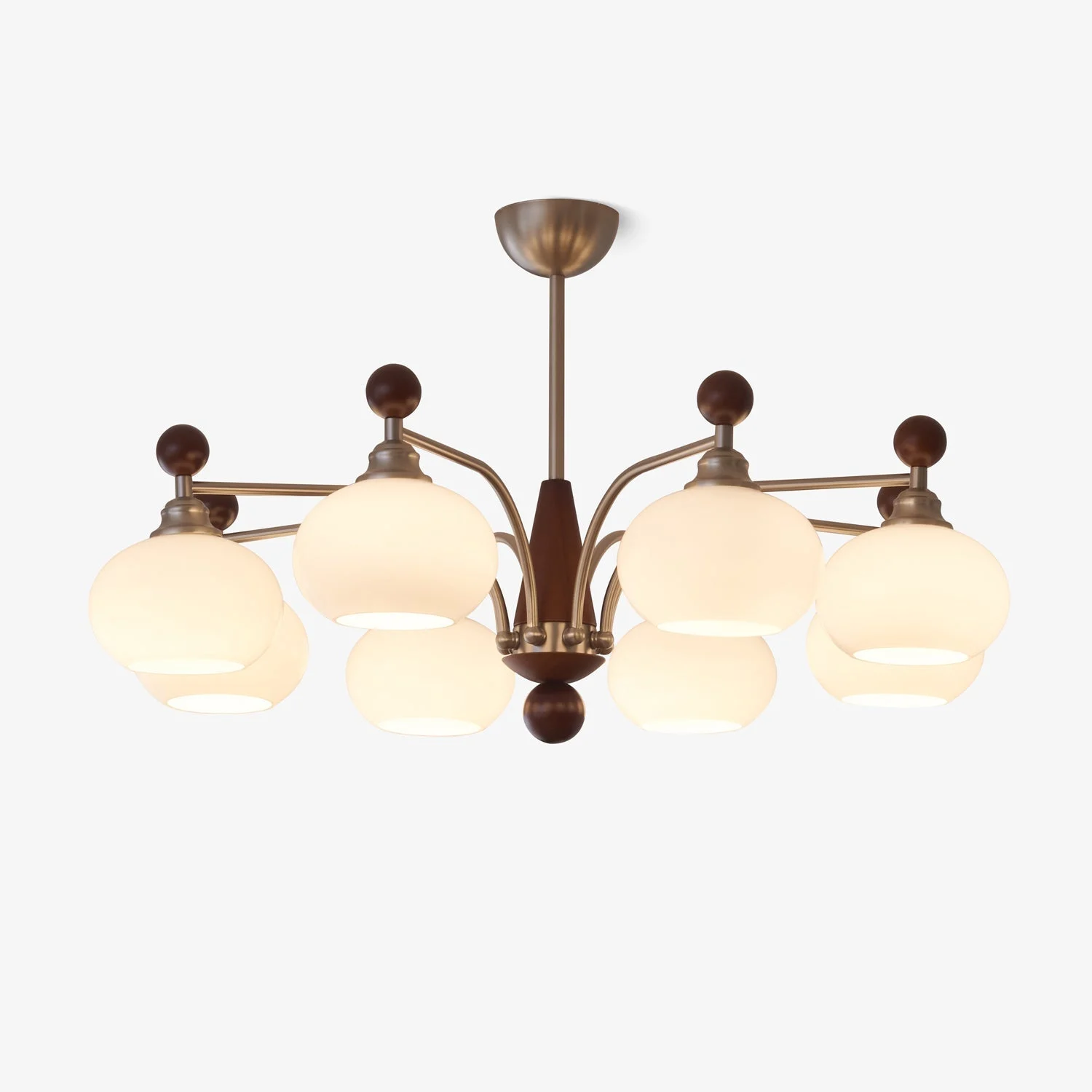 Ivloria Tradicional Orbita Madera Cristal Araña De Luces