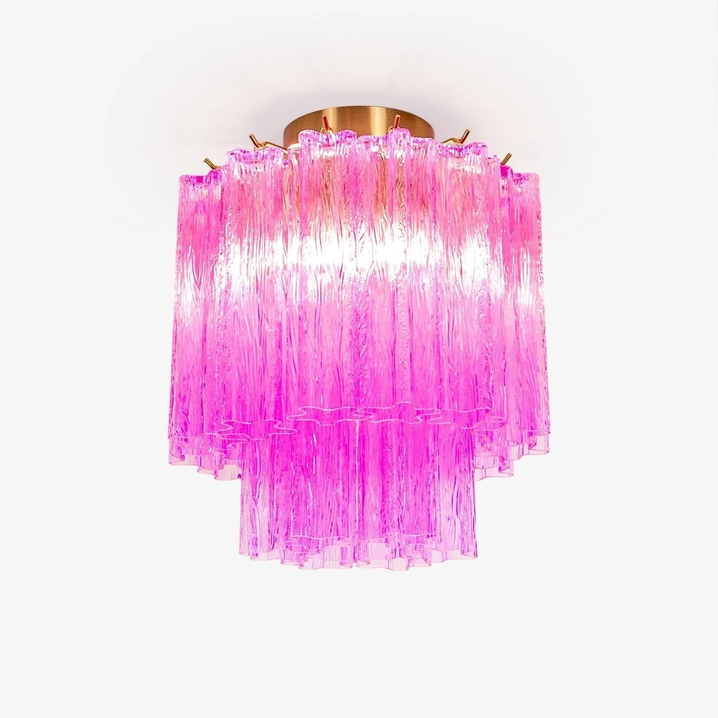 Aurora Lámparas de techo Púrpura Murano Cristal En Niveles Flush Mount