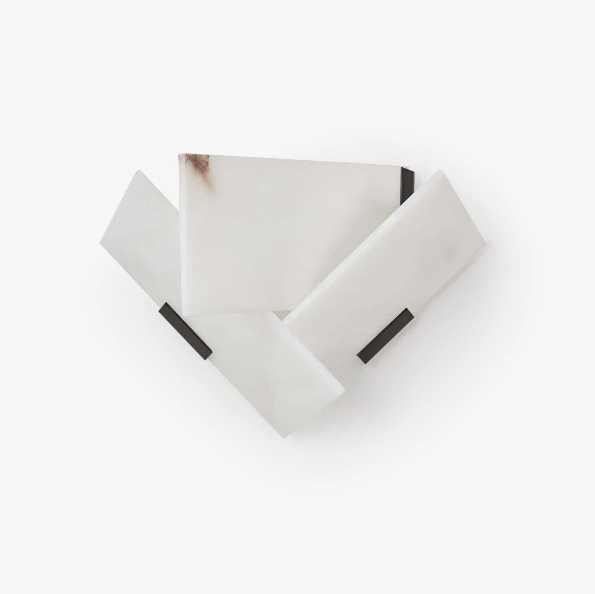 Irene Aplique de pared Blanco Alabastro Irregular Moderno