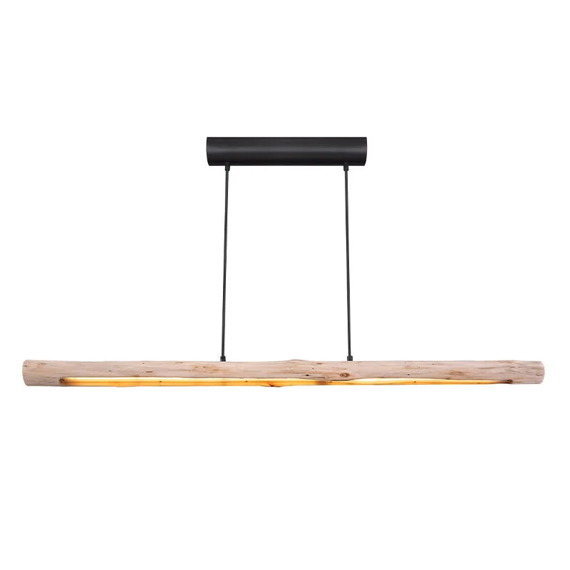 Lámpara colgante de madera marrón, Abbas, 25W, 3000K LED