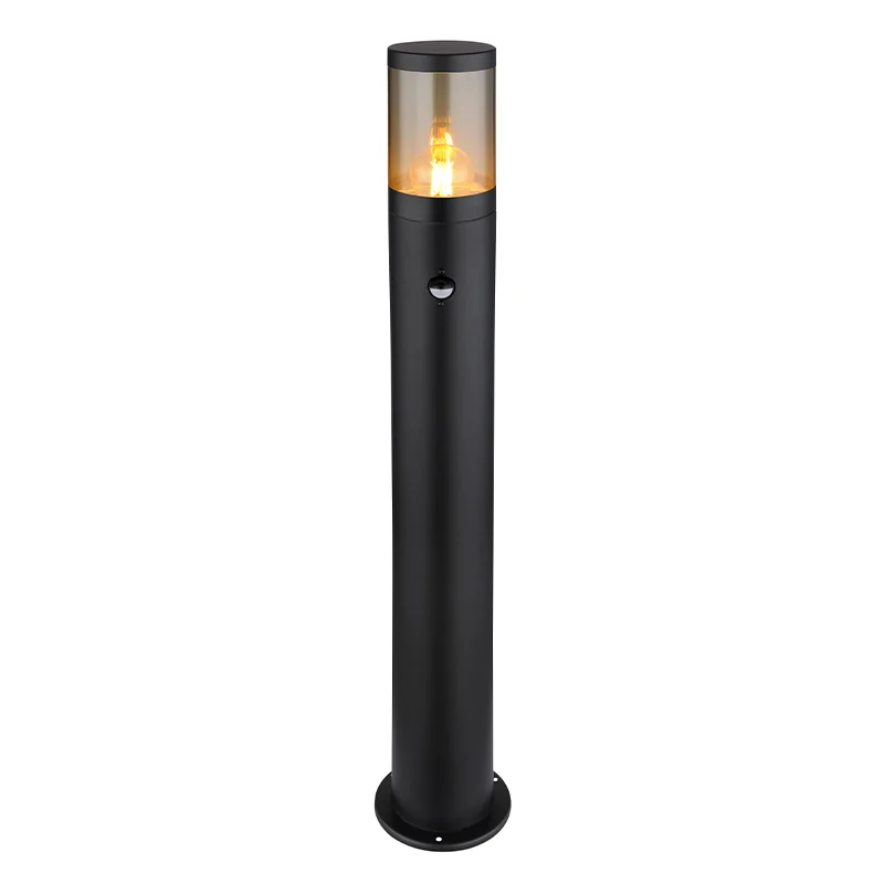 Lámpara exterior negra de acero inoxidable, Lambert, IP44