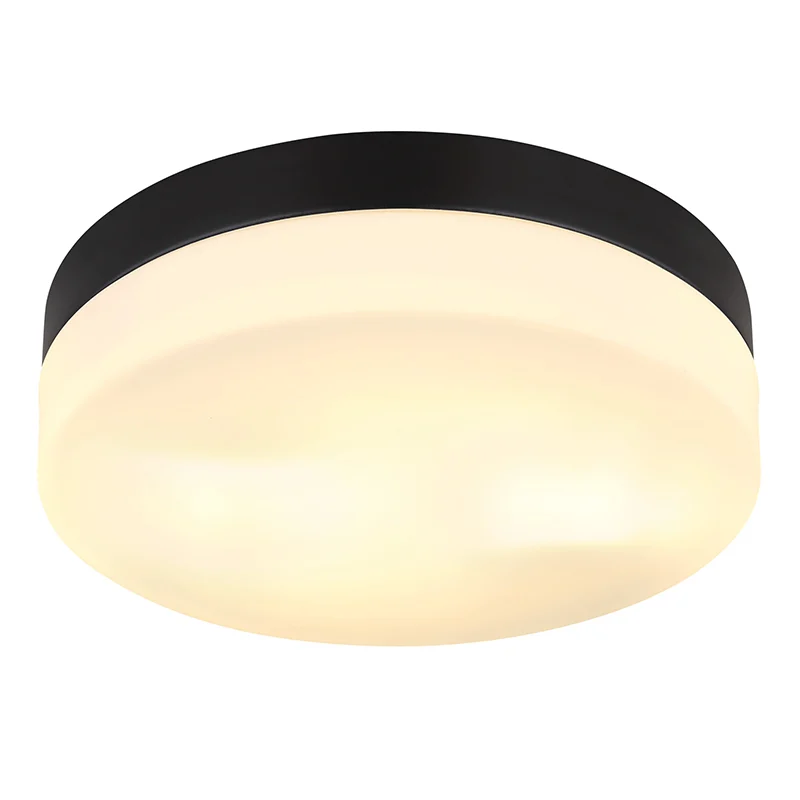 Lámpara exterior negra de plástico, Maickel, IP44