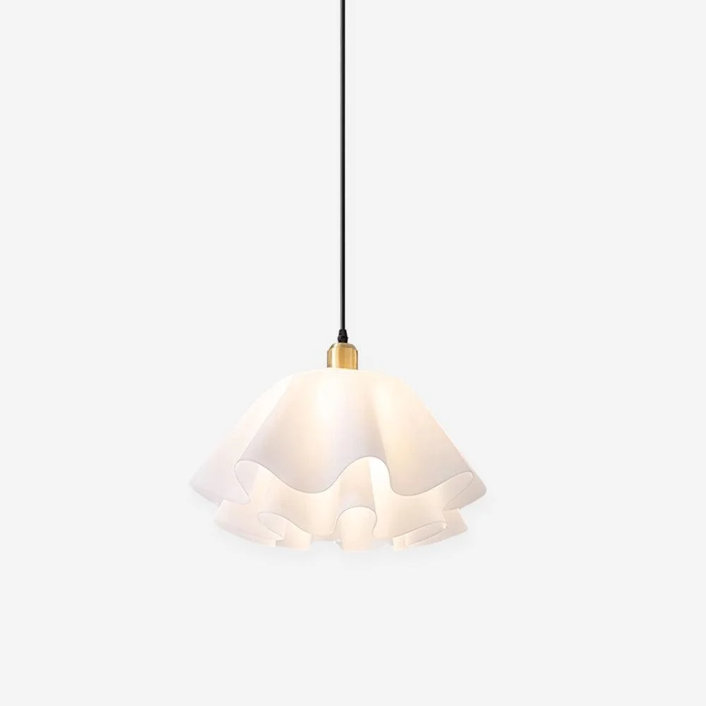 Lunisse Lámpara Colgante Blanca Pétalo Elegante Pantalla Fluida
