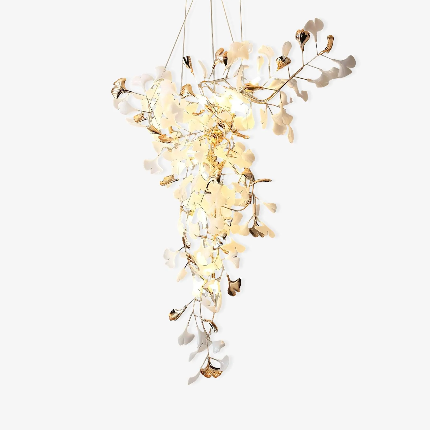 Olivia Cerámica Ginkgo Araña De Luces Punta Volando