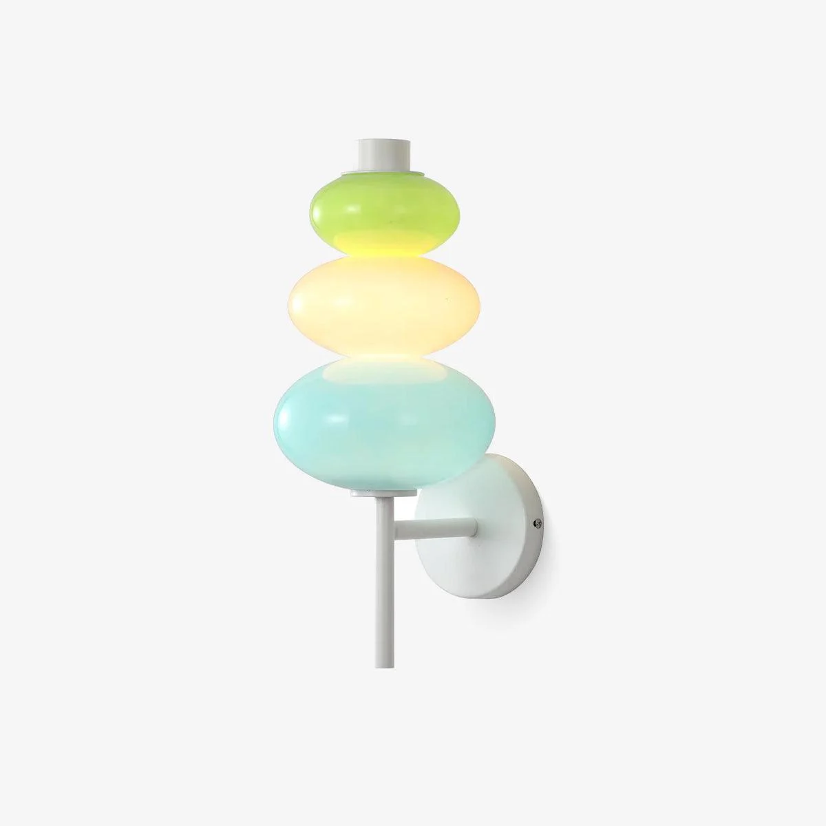 Pebble Innen Wandleuchte Weiß Modern Glas