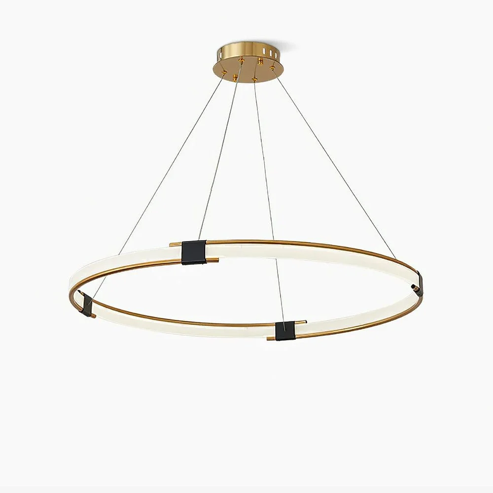 Lustra Lámpara Lámparas de araña de Anillo Dorado LED Estilo Halo Moderno