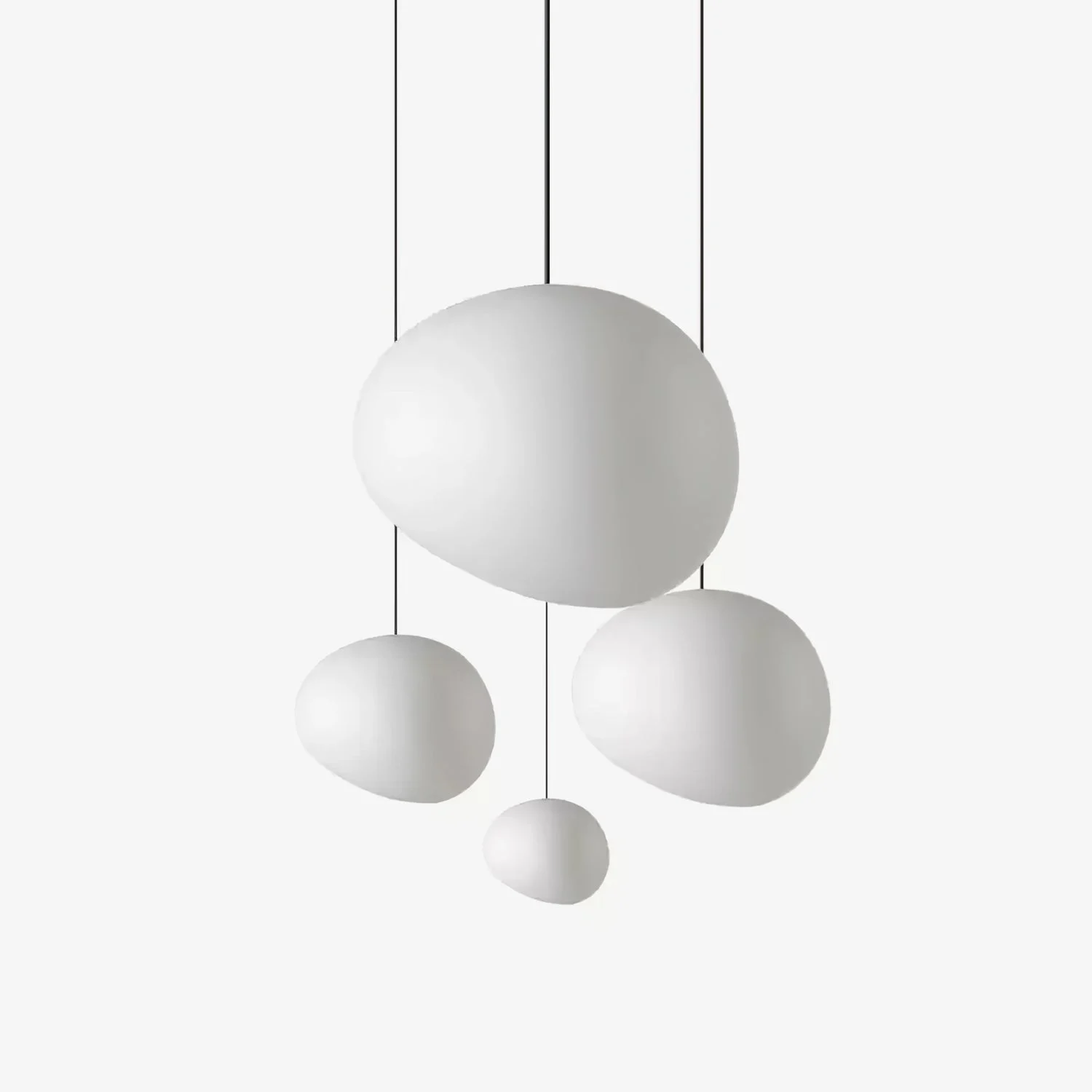 Orlenaic Lámpara Colgante Blanco Vidrio Escandinavo