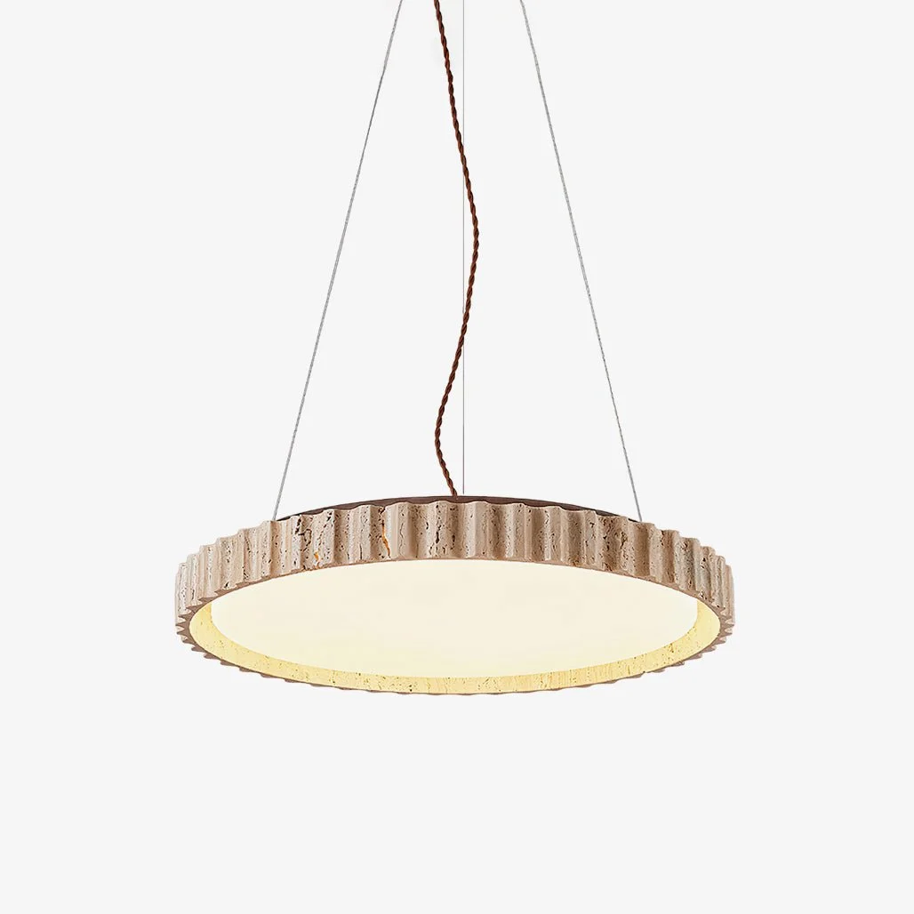 Elvenis Lámpara Colgante Circular Travertino Moderno