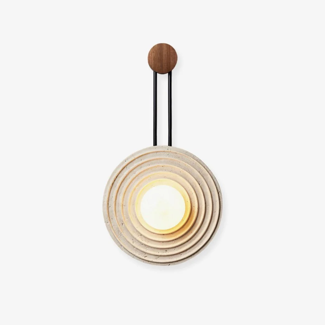 Isoror Aplique de pared Espiral Anillo Travertino Moderno