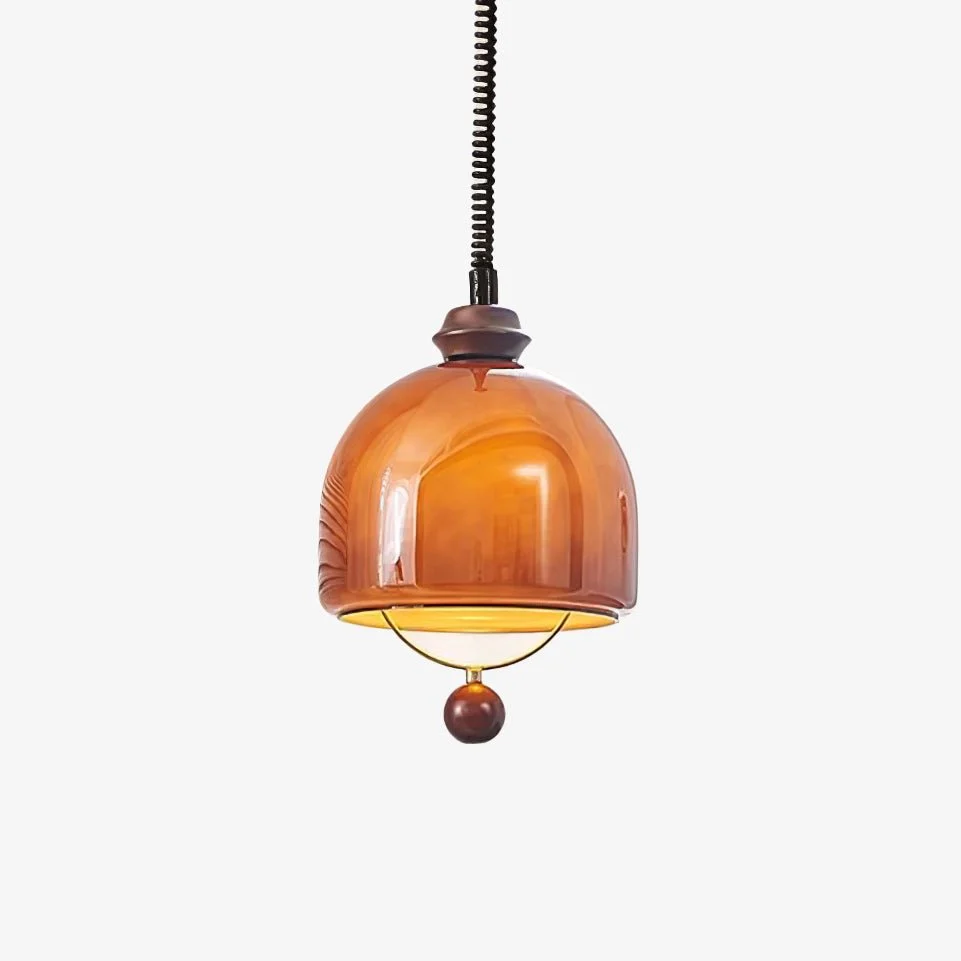 Yael Lámpara Colgante Marrón Madera Minimalista