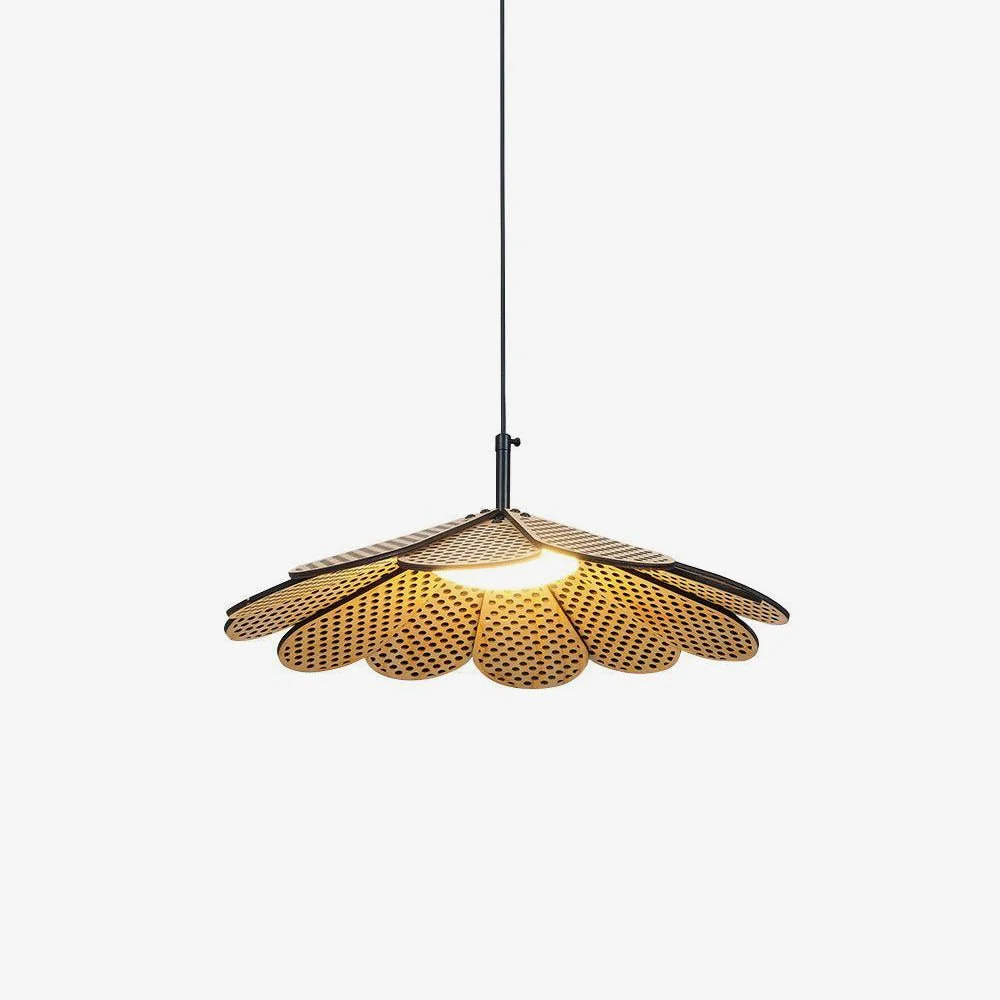 Zevarus Lámpara Colgante Nórdica Madera Estilo Wabi-Sabi