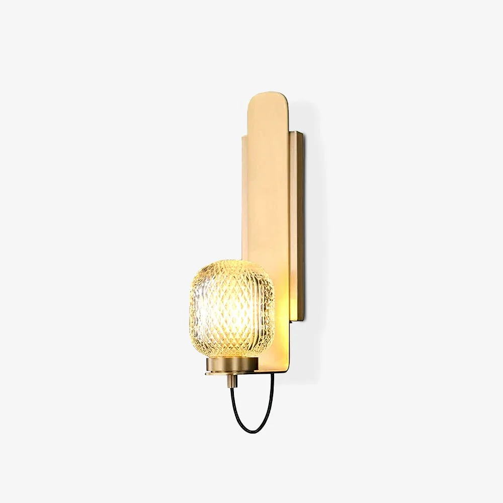 Nyrinaris Aplique de pared Latón Vidrio Premium Nórdico