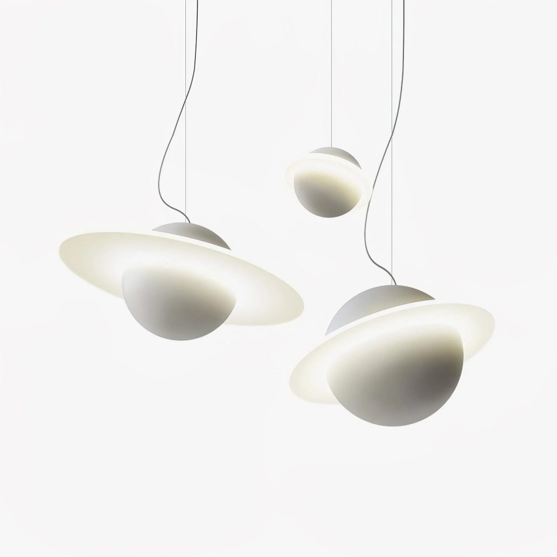 Calenor Lámpara Colgante Blanco Contemporáneo
