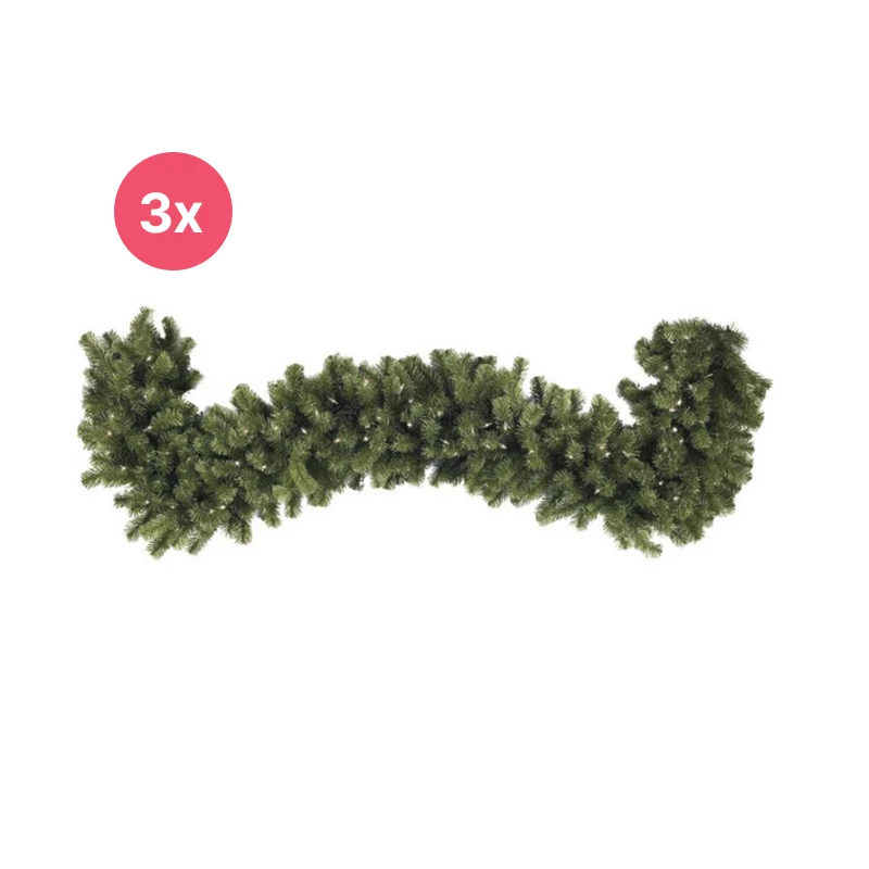 3x guirnalda de 540 cm, 40 cm de grosor, 200 LED, conectable