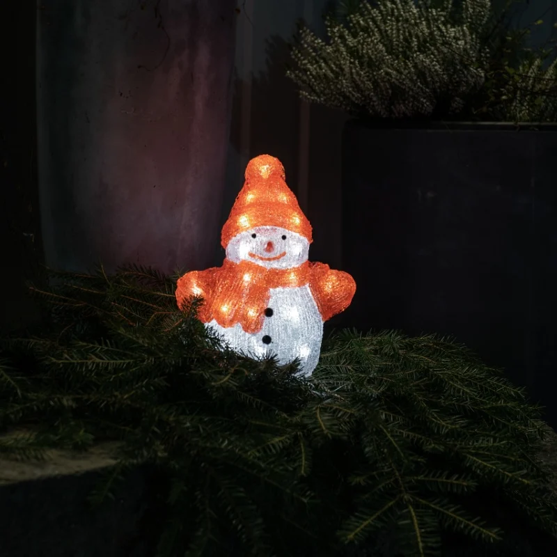 Muñeco de nieve con sombrero rojo, 22,5 cm