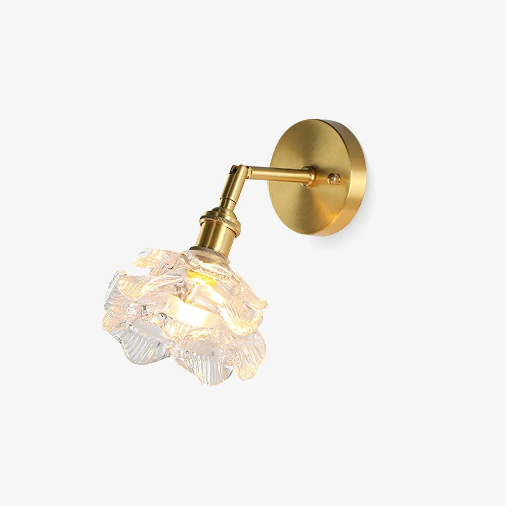 Petal Innen Wandleuchte Klar Vintage Messing