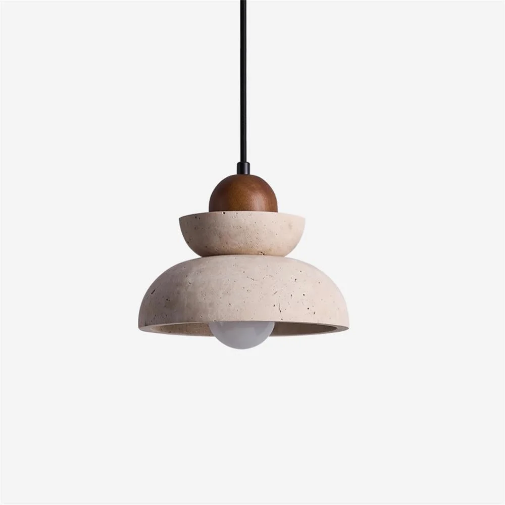 Lámpara Colgante con Pantalla de Travertino