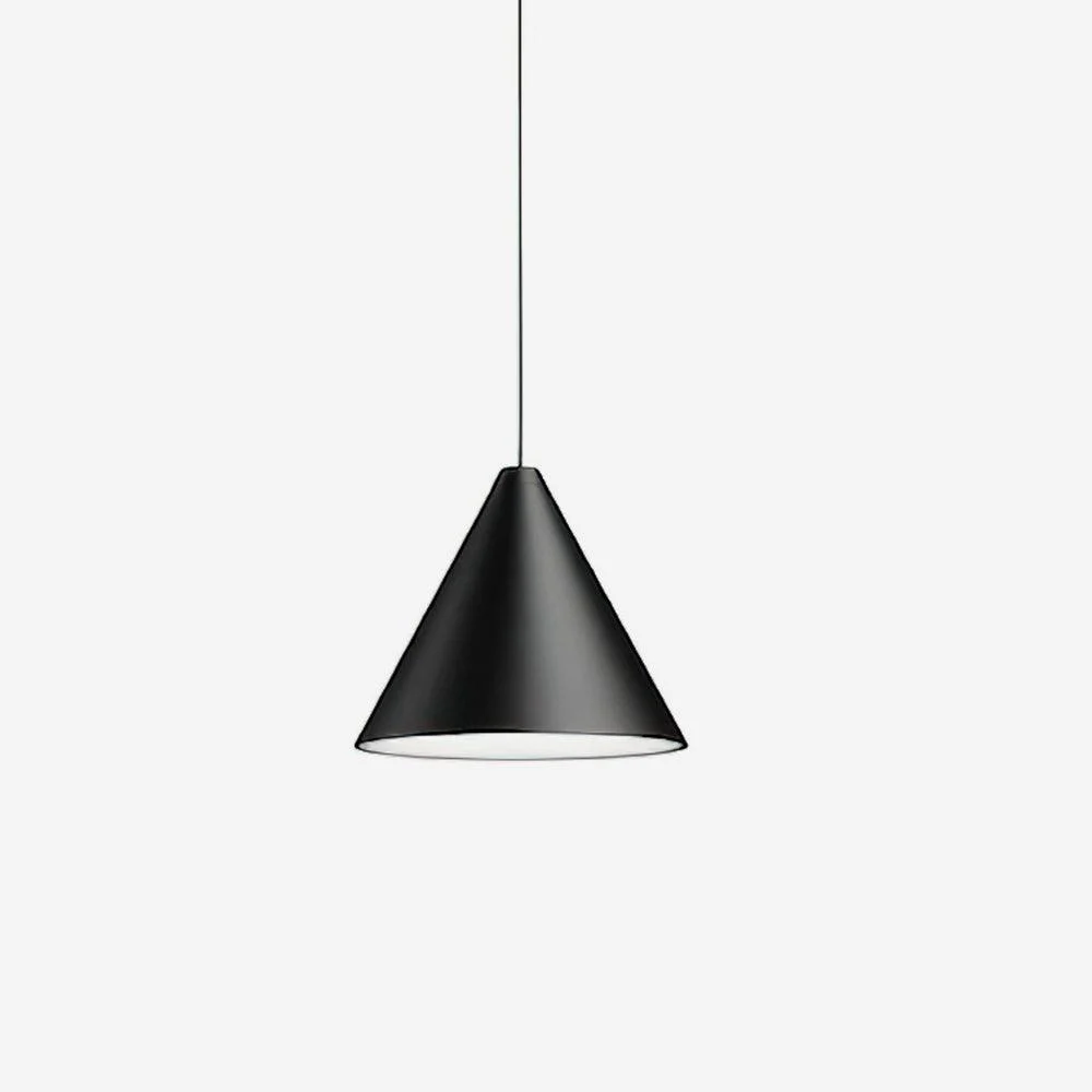 Lámpara Colgante Negro Cono Pantalla Industrial