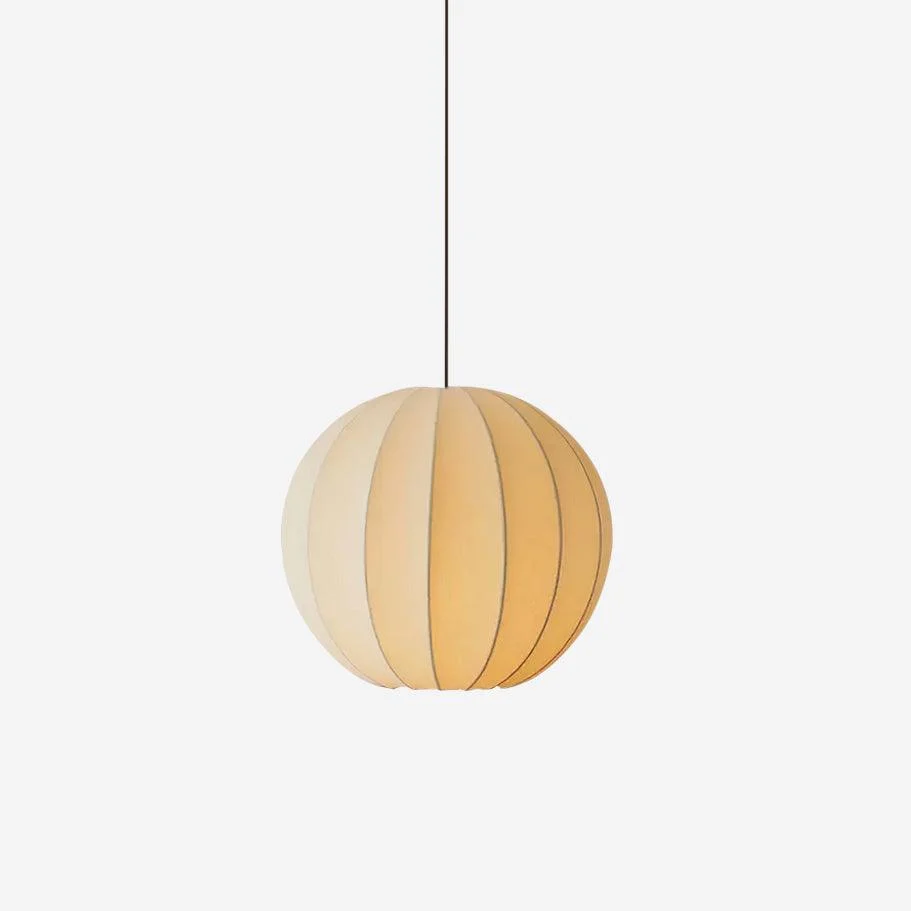 Lámpara Colgante Seda Acanalado Esfera Moderno Minimalista