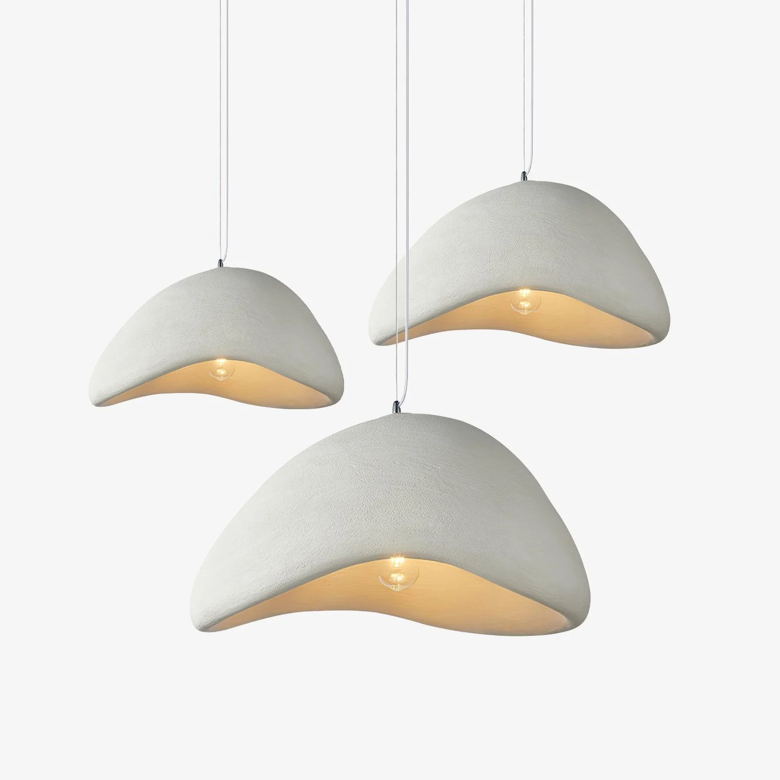Lustra Lámpara Colgante Nube Blanca Minimalista