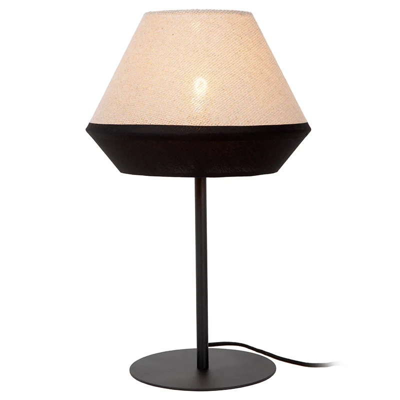 Lámpara de mesa moderna beige, Kala, con interruptor