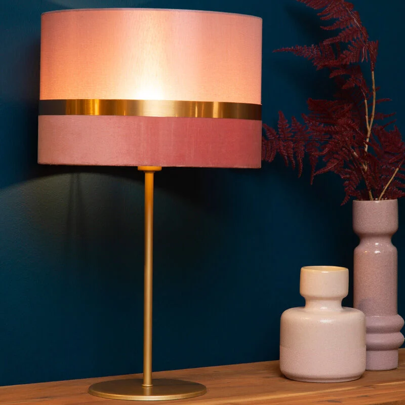 Lámpara de mesa retro rosa, Extravaganza Tusse, con interruptor