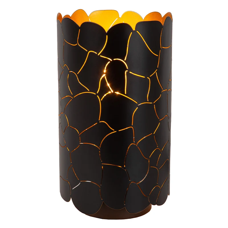 Lámpara de mesa moderna negra, Almelo, con interruptor