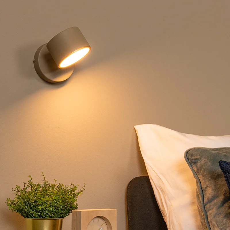 Aplique moderno gris pardo, Gian, 9W, 2700K LED
