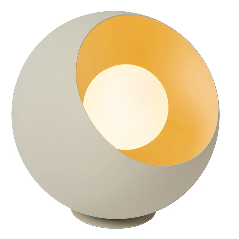 Lámpara de mesa moderna beige, Doredos, con interruptor