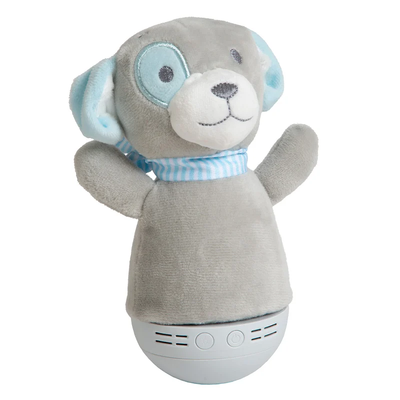 Lámpara de mesa infantil moderna gris, Dolly, 3W, RGB LED, con interruptor