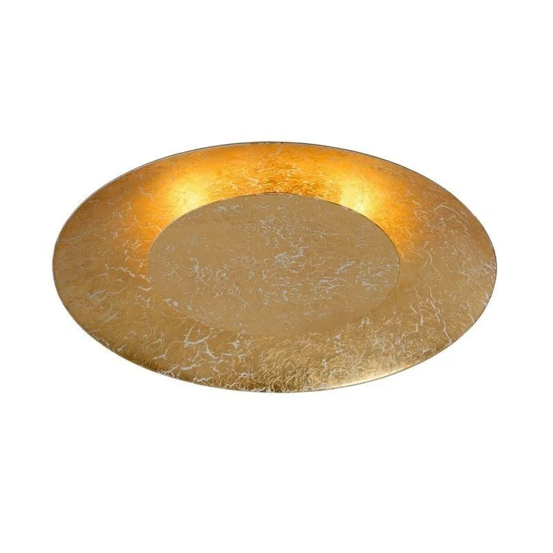 Plafón de techo moderno dorado, Foskal, 12W, 2700K LED