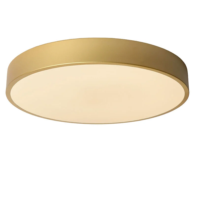 Plafón de techo moderno dorado, Unar, 24W, 2700K LED, regulable en 3 pasos