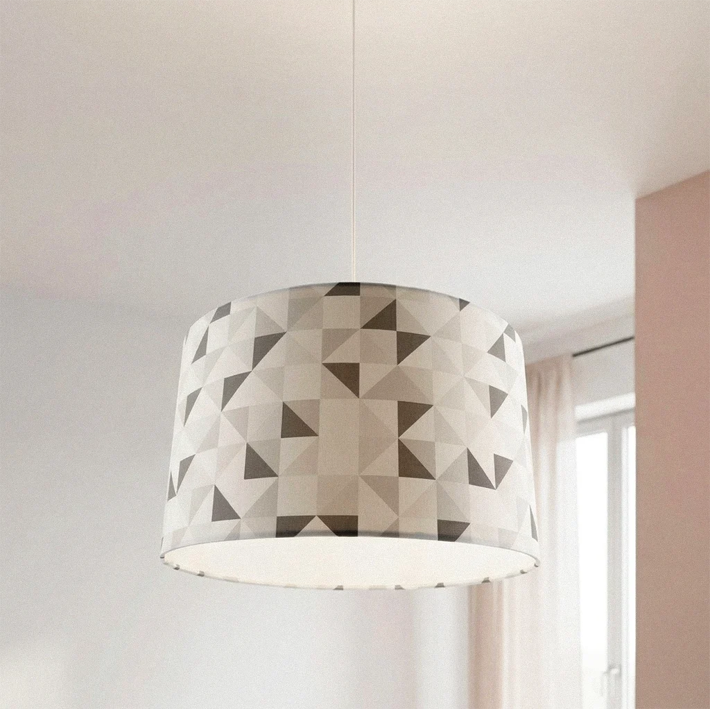 Lámpara colgante infantil gris moderna, Diamonds