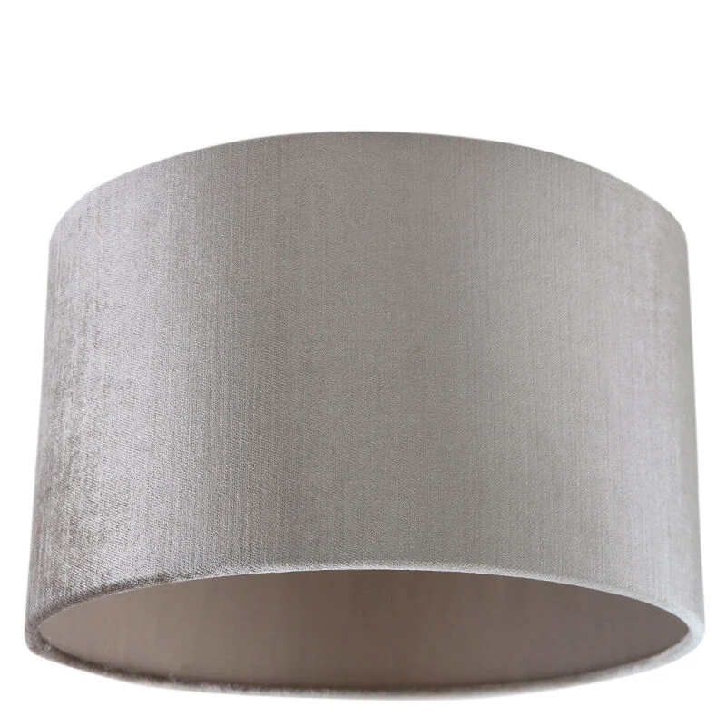 30 cm pantalla lámpara terciopelo gris, Emilius