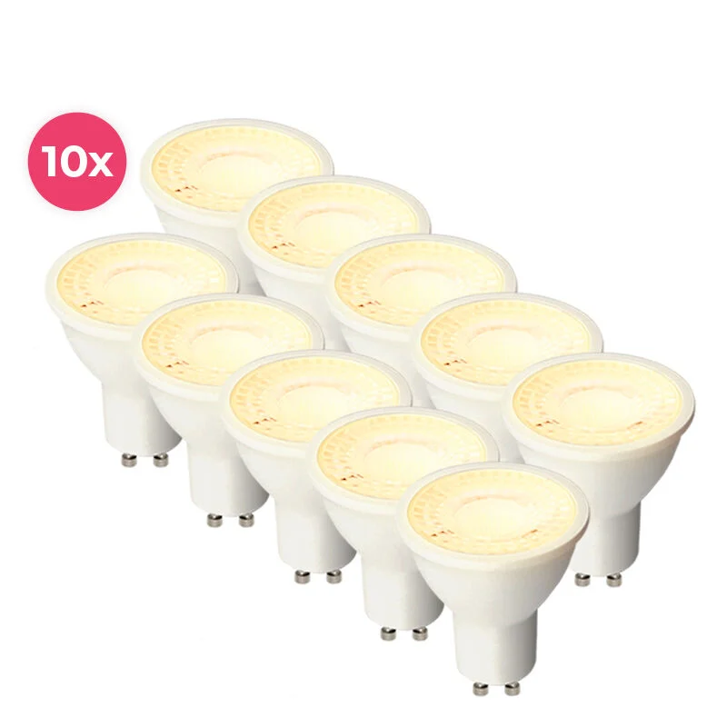 10 pack blanco regulable gu10 LED lampara antonie 5w blanco calido