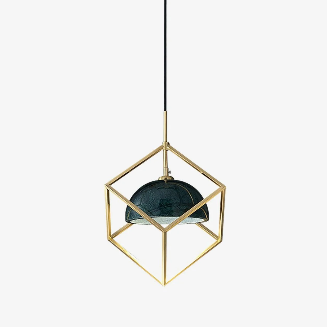 Cubo Lámpara Colgante Moderna de Latón