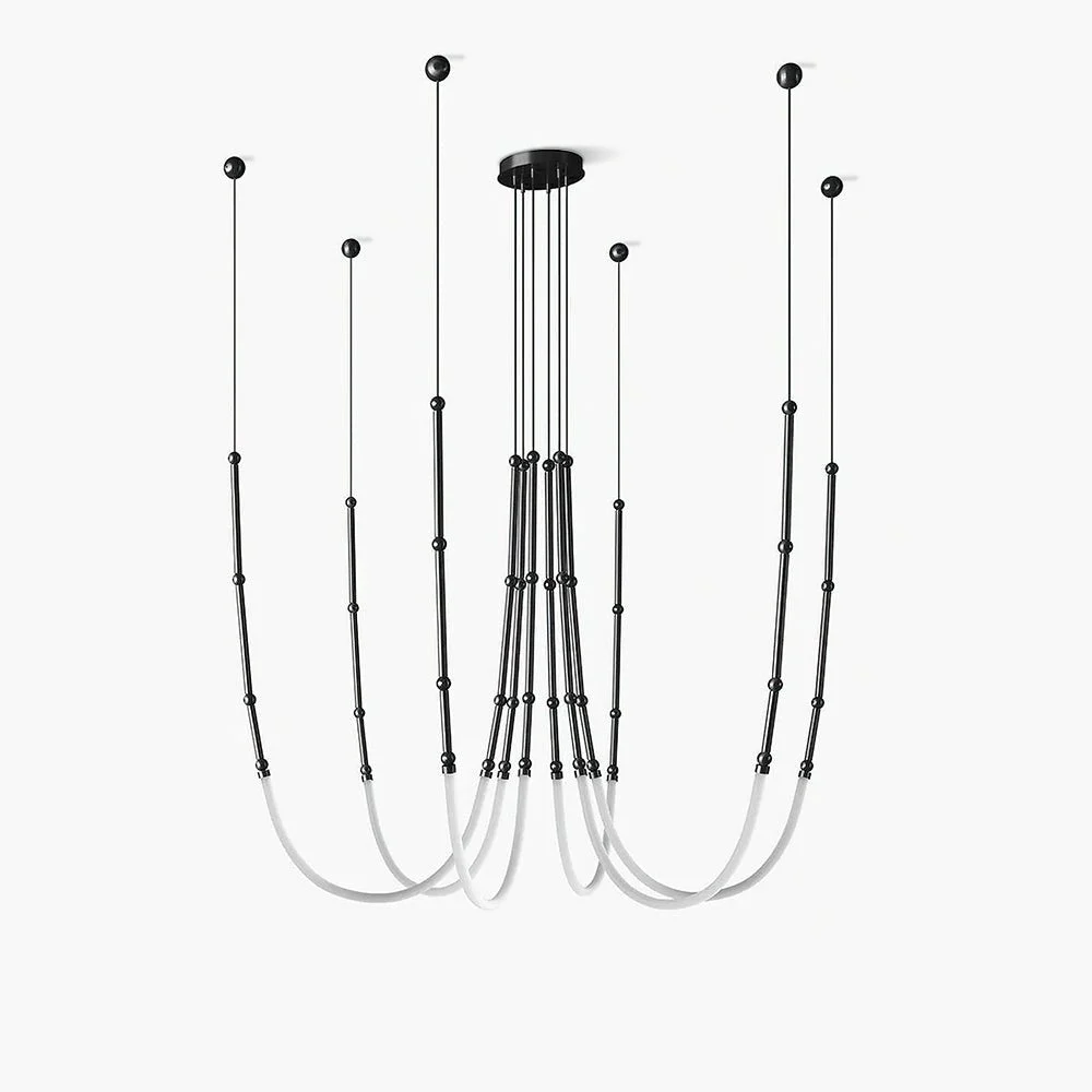 Lustra Lámpara Lámparas de araña Leda LED Flexible Escultórica Moderna