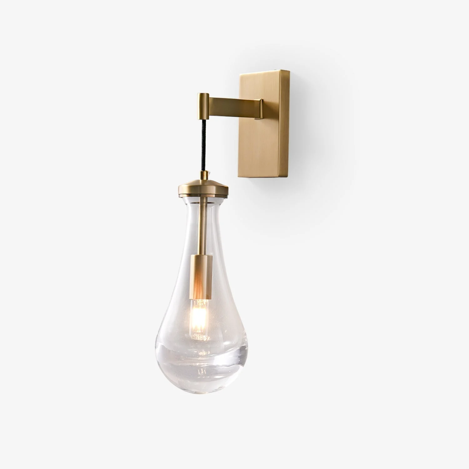 Lyshaos Aplique de pared Latón Vidrio Moderno Minimalista