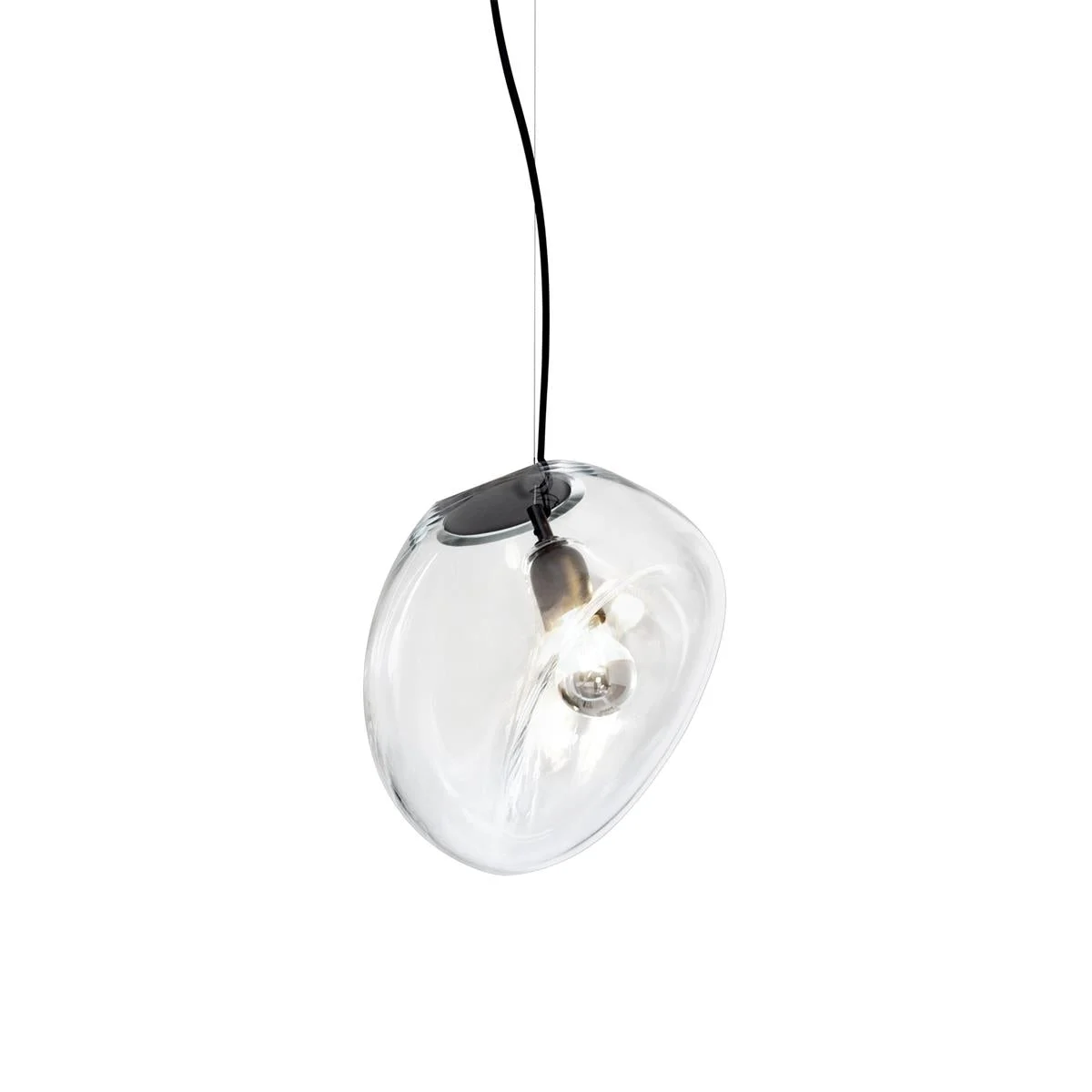 Lymara Lámpara Colgante Negro Vidrio Moderno Minimalista